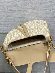Dior Saddle Bag with Strap Dior Oblique Jacquard-25.5cm - 5