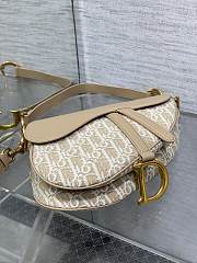 Dior Saddle Bag with Strap Dior Oblique Jacquard-25.5cm - 4