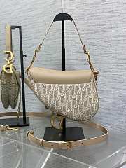 Dior Saddle Bag with Strap Dior Oblique Jacquard-25.5cm - 2