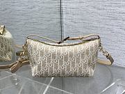 Dior Medium DiorTravel Nomad Pouch Gold-Tone Dior Oblique Jacquard-22cm - 3