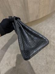 Hermes Birkin 25 Matte Black Crocodile Silver Hardware - 6