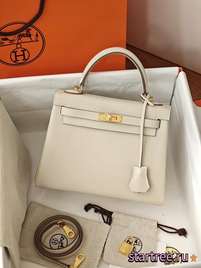 Hermes Kelly 25 White - 1