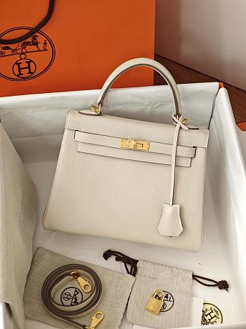 Hermes Kelly 25 White
