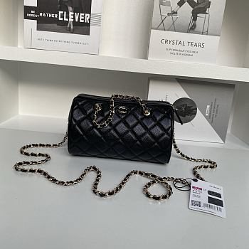Chanel Boston Chain Bag Caviar Black-11.5*18.5*11cm