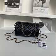 Chanel Boston Chain Bag Caviar Black-11.5*18.5*11cm - 3