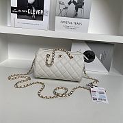 Chanel Boston Chain Bag Caviar White-11.5*18.5*11cm - 1