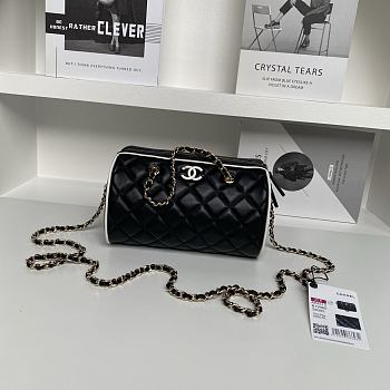 Chanel Boston Chain Bag Lambskin Black-11.5*18.5*11cm