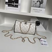 Chanel Boston Chain Bag Lambskin White-11.5*18.5*11cm - 1