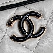 Chanel Boston Chain Bag Lambskin White-11.5*18.5*11cm - 4