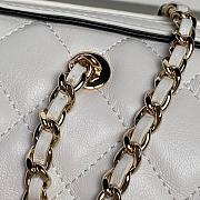 Chanel Boston Chain Bag Lambskin White-11.5*18.5*11cm - 3