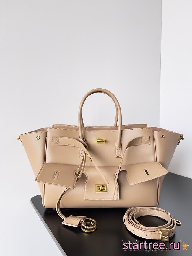 Balenciaga Medium Bel-Air Bag Gold Hardware In Soya-37*26*16.5cm - 1