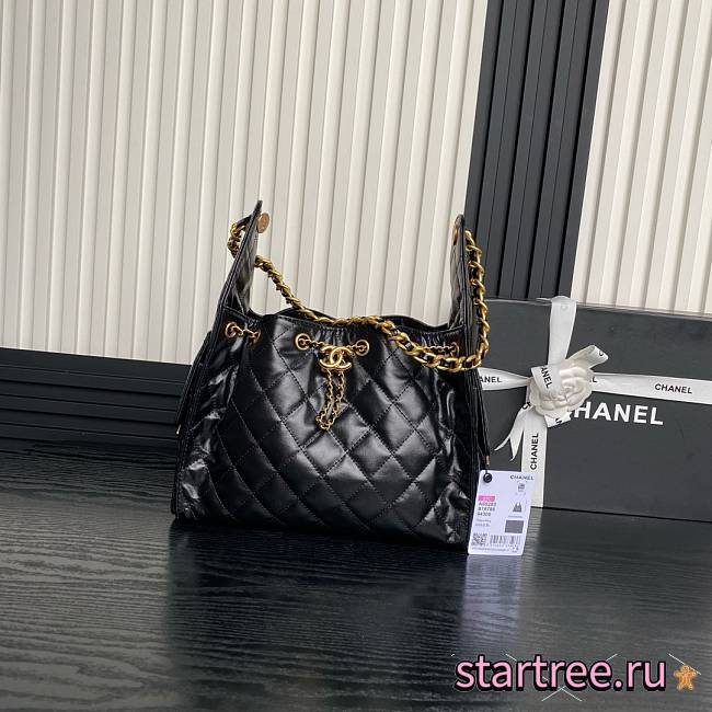 Chanel 25C hobo Bag Black-30×26×14cm - 1