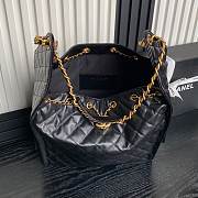 Chanel 25C Hobo Bag Black- 40×30×15cm - 3