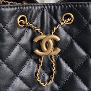 Chanel 25C Hobo Bag Black- 40×30×15cm - 5