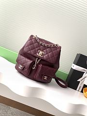 Chanel Duma Backpack Caviar Burgundy-21*20*12CM  - 1