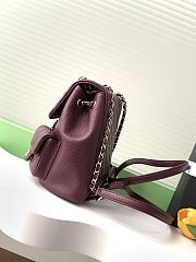 Chanel Duma Backpack Caviar Burgundy-21*20*12CM  - 4