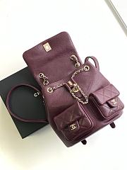 Chanel Duma Backpack Caviar Burgundy-21*20*12CM  - 5