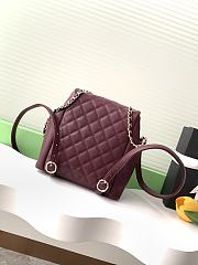 Chanel Duma Backpack Caviar Burgundy-21*20*12CM  - 3