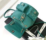 Chanel Duma Backpack Caviar Green-21*20*12CM - 2
