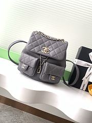 Chanel Duma Backpack Caviar Grey-21*20*12CM - 1
