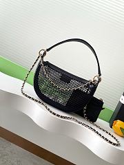 Chanel 2025 Pouch Mesh, Shiny Lambskin & Gold-Tone Metal Black - 5