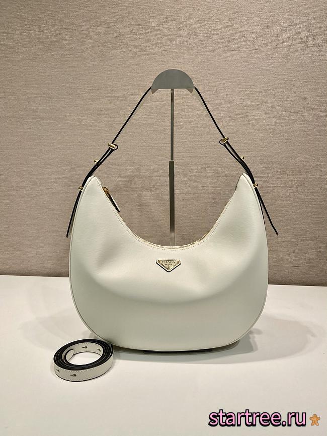 Prada Arqué large leather shoulder bag White - 1