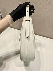 Prada Arqué large leather shoulder bag White - 5