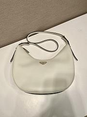 Prada Arqué large leather shoulder bag White - 4