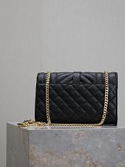 YSL Mini Envelope Crossbody Bag Black-21x13x6cm - 5
