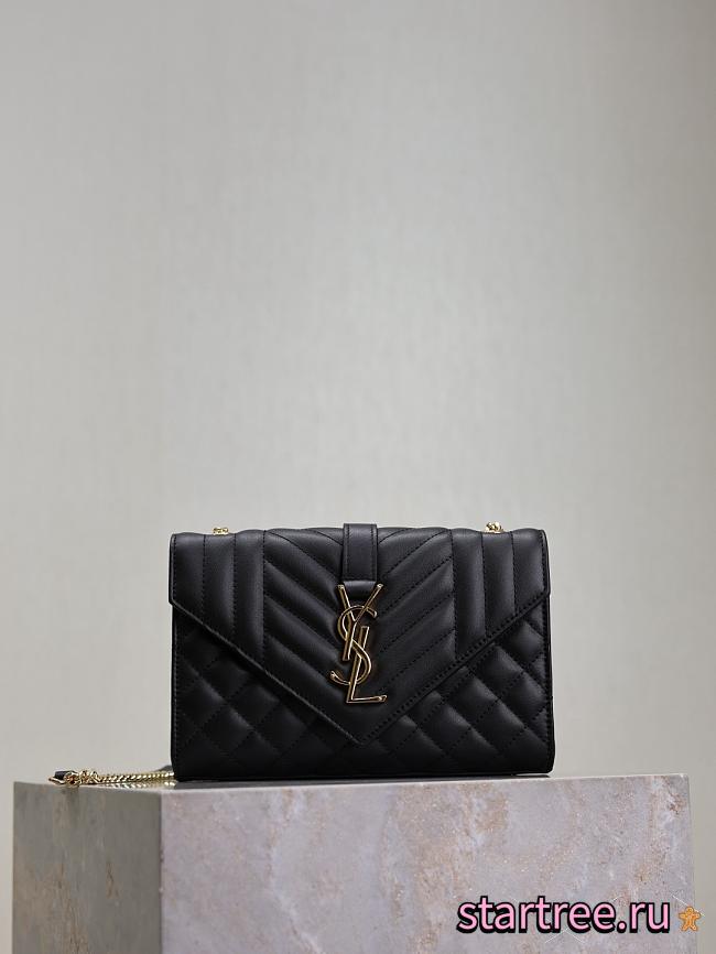 YSL  Envelope bag In Black Calfskin - 1