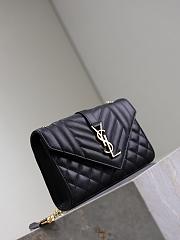 YSL  Envelope bag In Black Calfskin - 4
