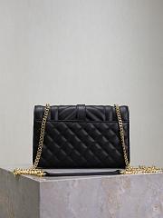 YSL  Envelope bag In Black Calfskin - 3