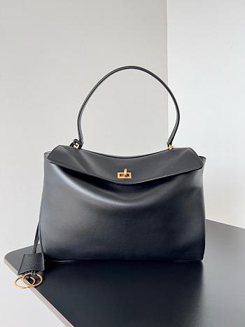 Balenciaga Medium Rodeo Bag Black Gold-35x23.3x10.9CM