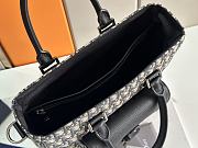 Dior Saddle Tote Bag Beige and Black Dior Oblique-32x36x13.5cm - 2