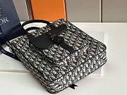 Dior Saddle Tote Bag Beige and Black Dior Oblique-32x36x13.5cm - 3