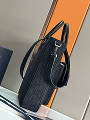 Dior Saddle Tote Bag Black Oblique Jacquard -32x36x13.5cm - 3