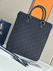 Dior Saddle Tote Bag Black Oblique Jacquard -32x36x13.5cm - 2