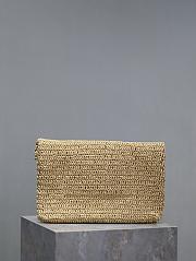 YSL Cassandre Large Envelope Pouch in Raffia-29.5 x 18 x 4.5 cm - 5