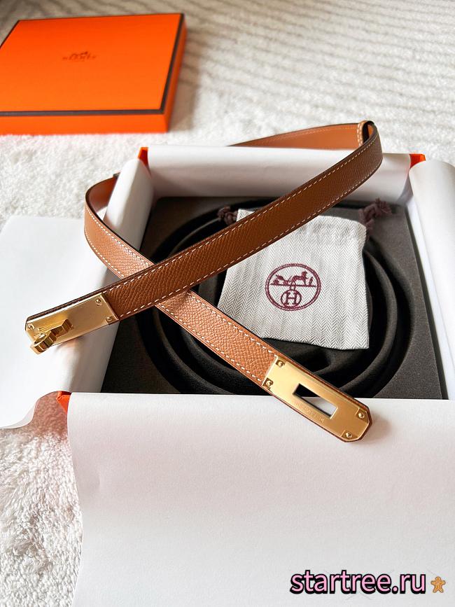 Hermes Kelly Belt Brown Gold - 1
