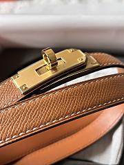 Hermes Kelly Belt Brown Gold - 4