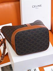 Celine Medium Bucket IN Triomphe Canvas and calfskin-33×27×17cm - 2