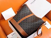Celine Medium Bucket IN Triomphe Canvas and calfskin-33×27×17cm - 3