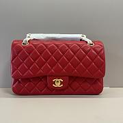 Chanel Lambskin Classic Flap Bag Red A01112 - 25cm - 1