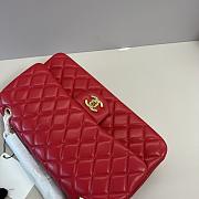 Chanel Lambskin Classic Flap Bag Red A01112 - 25cm - 4