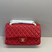 Chanel Lambskin Classic Flap Bag Red A01112 - 25cm - 3