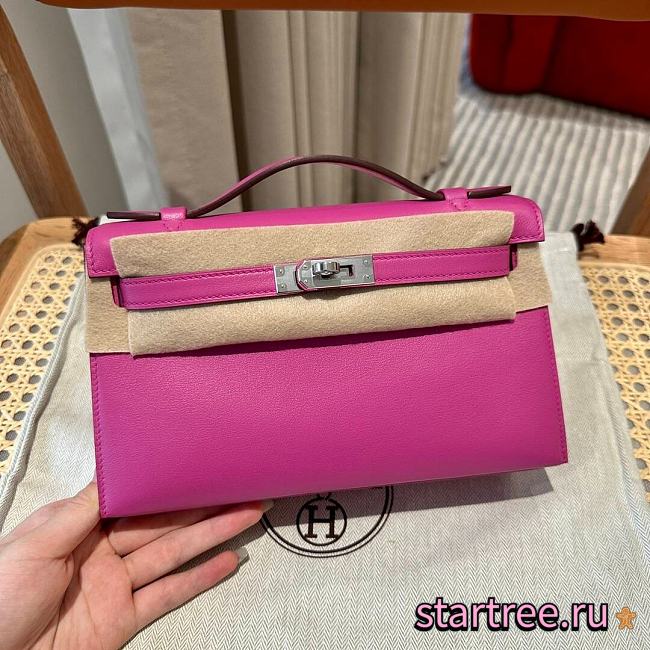 Hermes Mini Kelly 1 Silver Hardware-22cm - 1