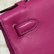 Hermes Mini Kelly 1 Silver Hardware-22cm - 4
