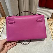 Hermes Mini Kelly 1 Silver Hardware-22cm - 3