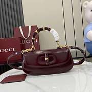 Gucci Bamboo Diva medium bag Ancora red-26.6x13x8cm - 1