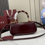 Gucci Bamboo Diva medium bag Ancora red-26.6x13x8cm - 5